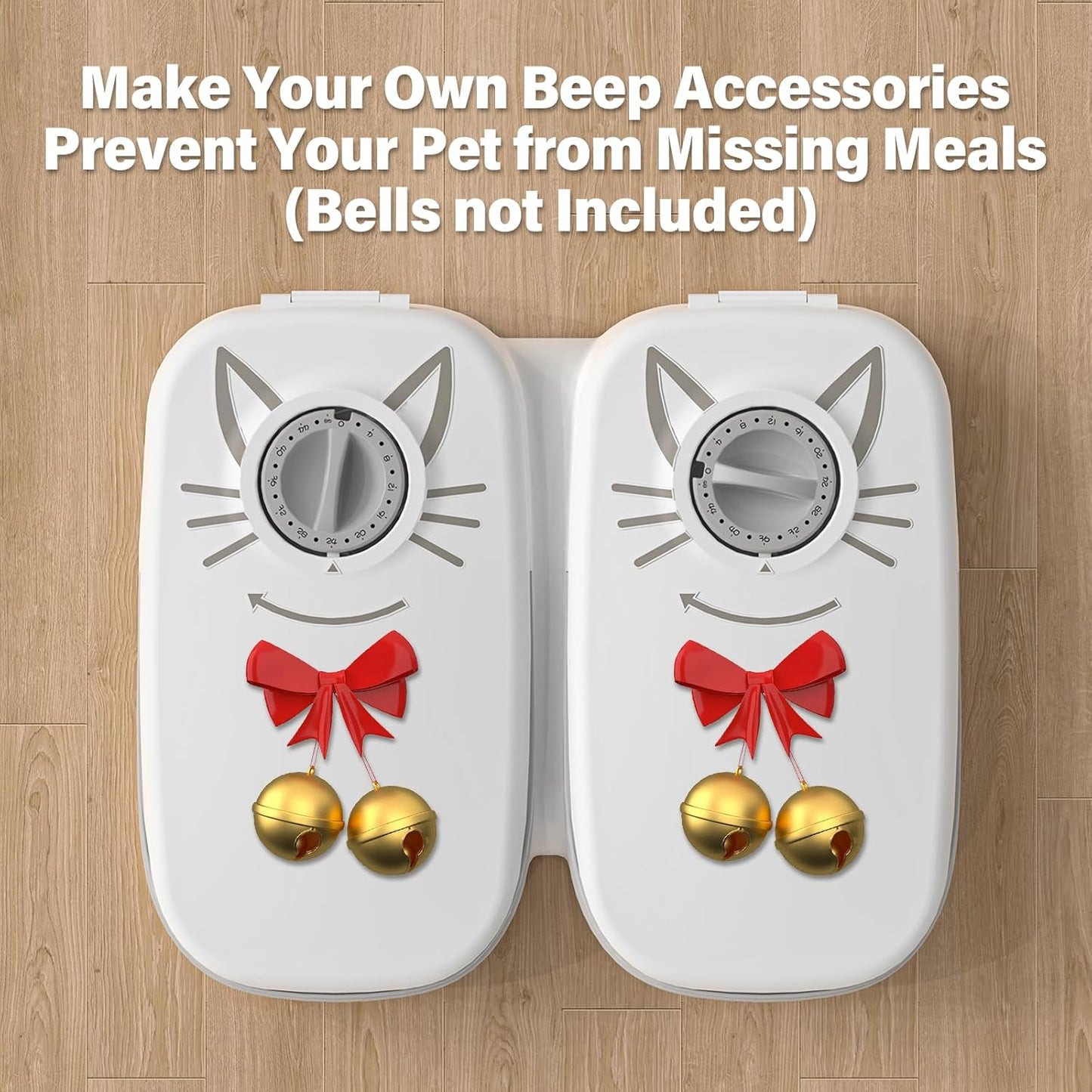 2-Meal Timed Cat Feeder, 48H Wet Food Dispenser with Ice Packs, 700ml Capacity, Battery Powered for Cats & Small Dogs
