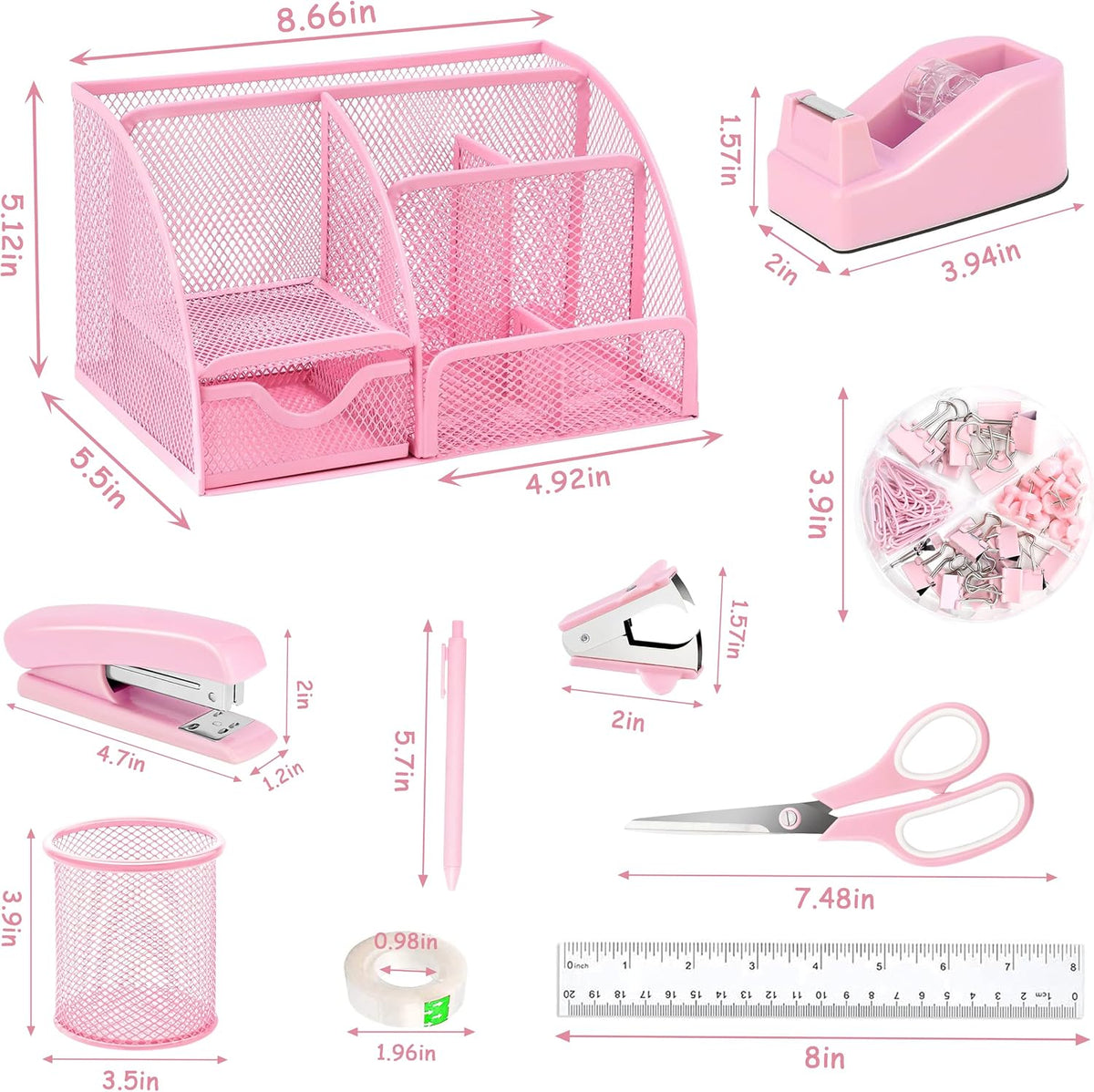 Office Desk Accessories 12-Piece & Desk Organizers and Accessories