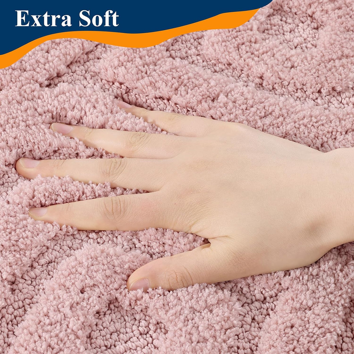 Bathroom Rugs Sets 5 Piece, Non Slip Washable Bath Mat Set