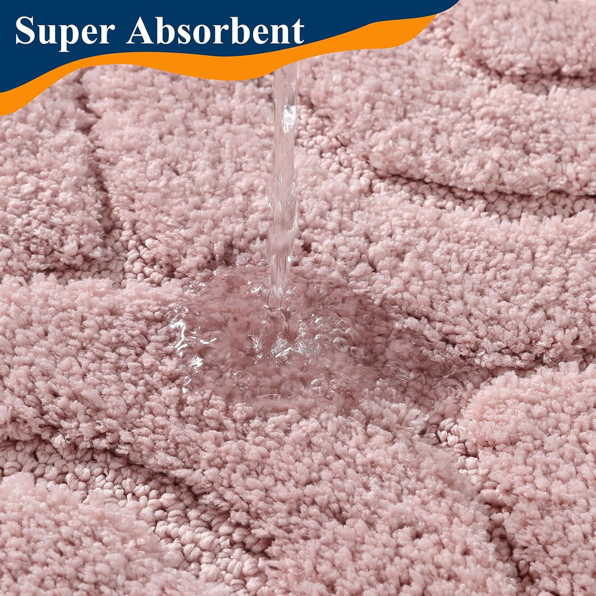 Bathroom Rugs Sets 5 Piece, Non Slip Washable Bath Mat Set
