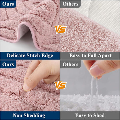 Bathroom Rugs Sets 5 Piece, Non Slip Washable Bath Mat Set