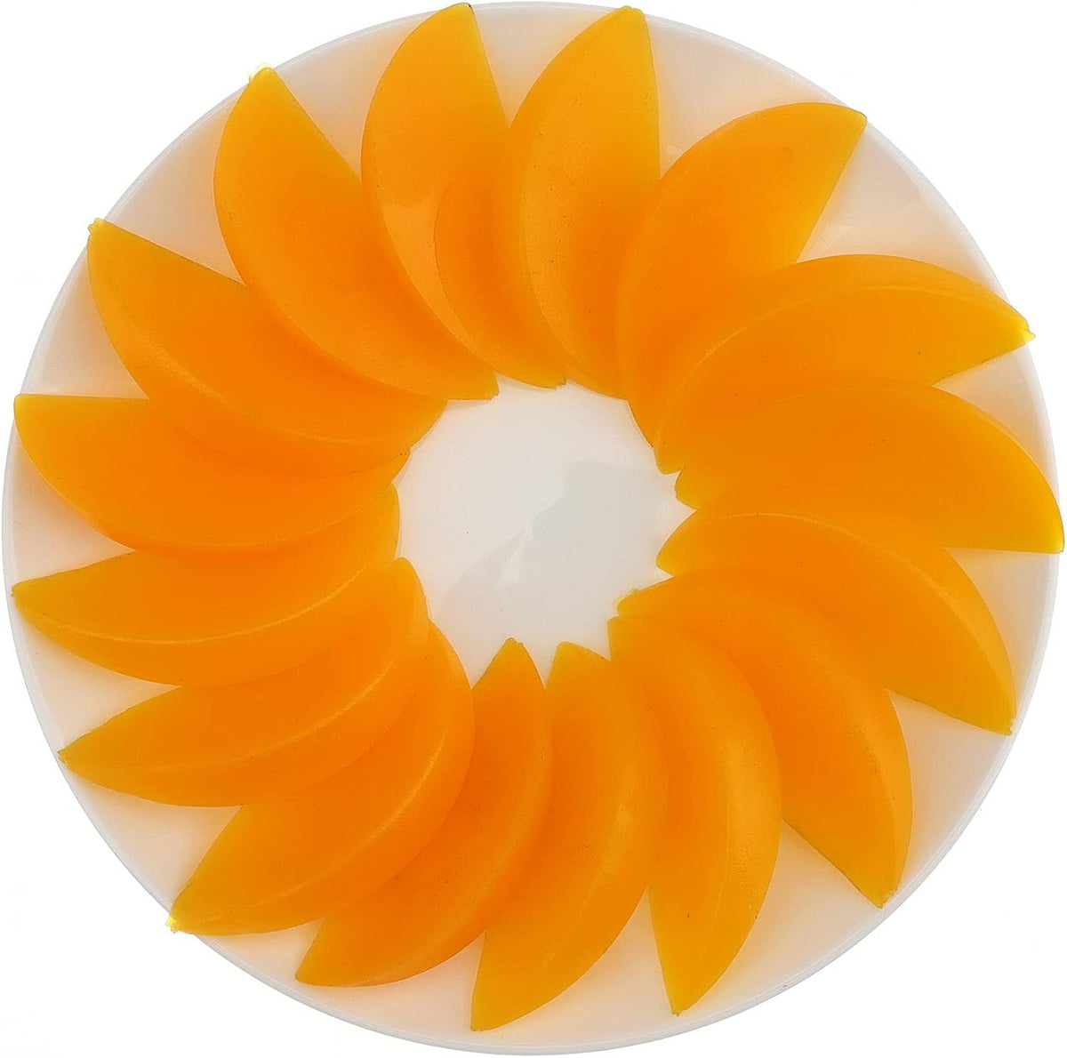 20 Pcs Fake Yellow Peach Slice Artificial Peach Blocks Decoration