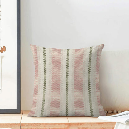 Boho Pillow Covers 18x18 Set of 2 Sage Green Pink Stripe Polka Dot Throw Pillow Covers Outdoor Decoration Modern Abstract Decorative Pillowcase Farmhouse Linen Cushion Case Decor for Couch So