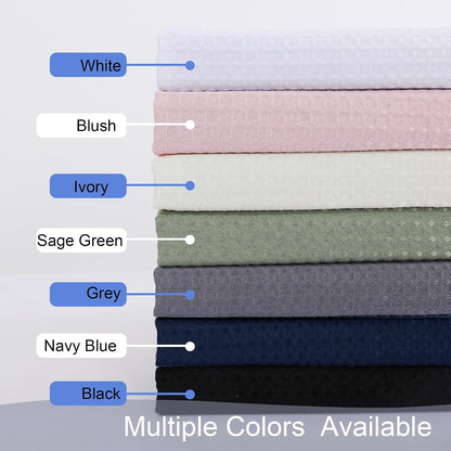 Blush Waffle Weave Fabric Shower Curtain, Textured Heavy Cloth Shower Curtains for Bathroom, Water Repellent Soft Hotel Spa Luxury Elegant Bath Curtain, Machine Washable, Blush, 72x78 Inch