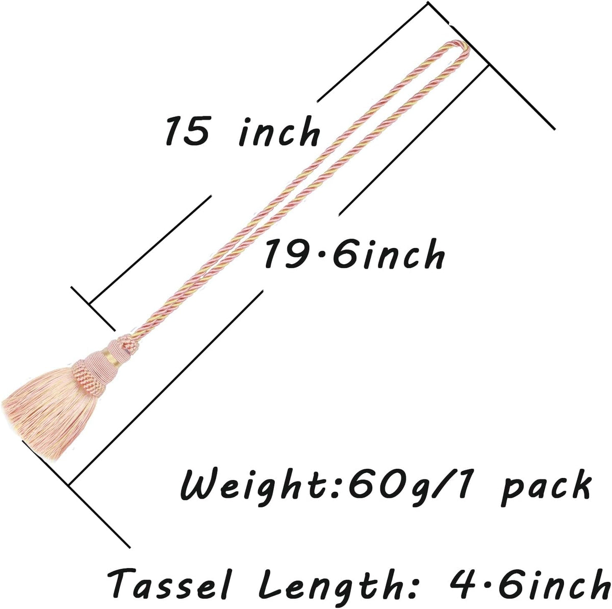 2 Pack Curtain Tie Backs Rope Tassels for Curtain Holdback