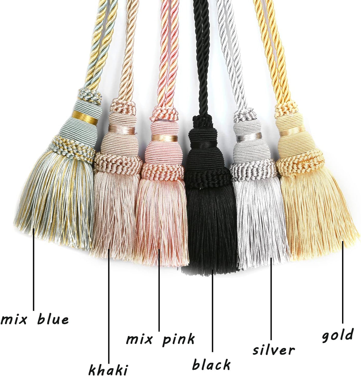 2 Pack Curtain Tie Backs Rope Tassels for Curtain Holdback