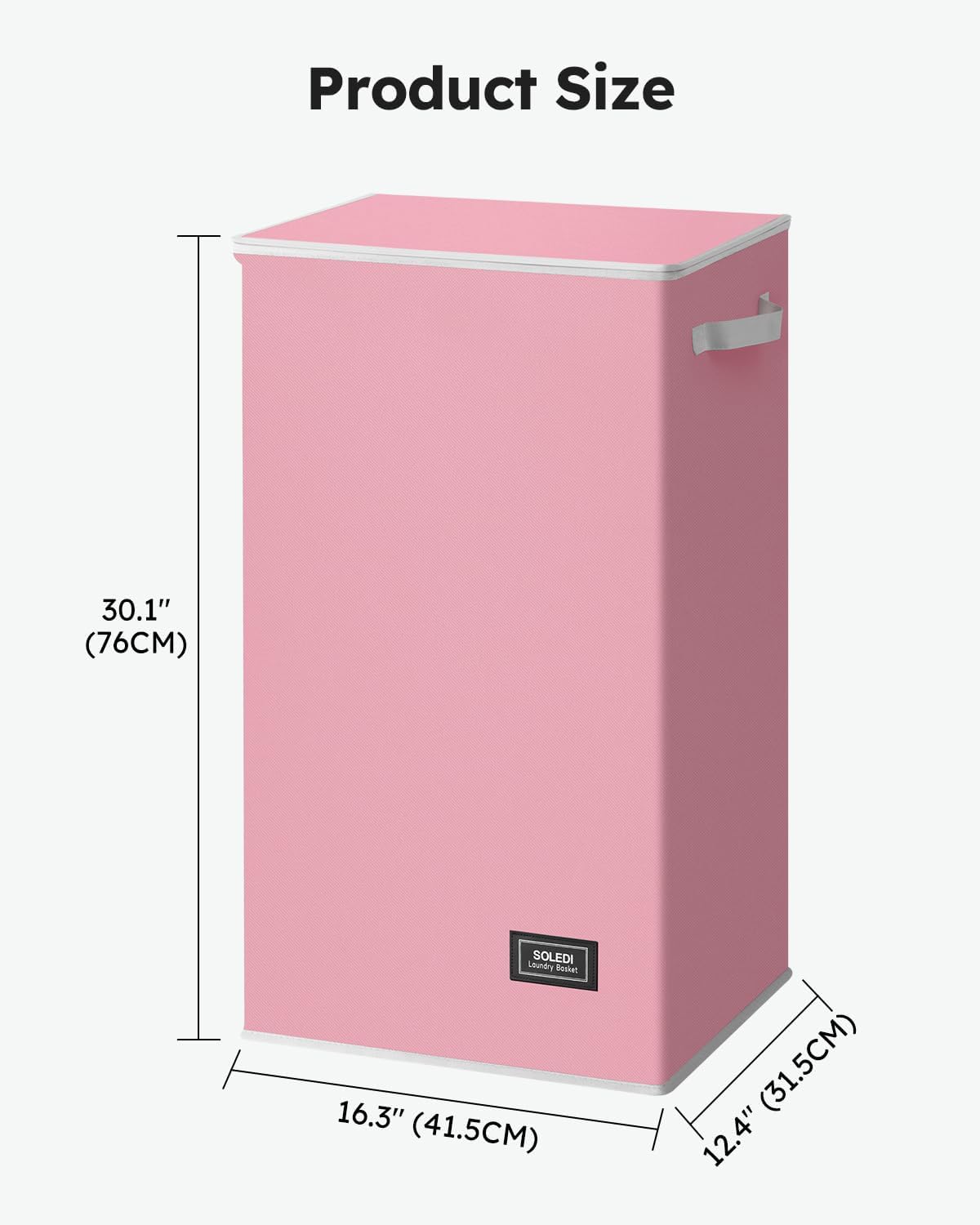 100L Laundry Hamper with Lid, Large Collapsible Laundry Basket