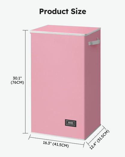 100L Laundry Hamper with Lid, Large Collapsible Laundry Basket