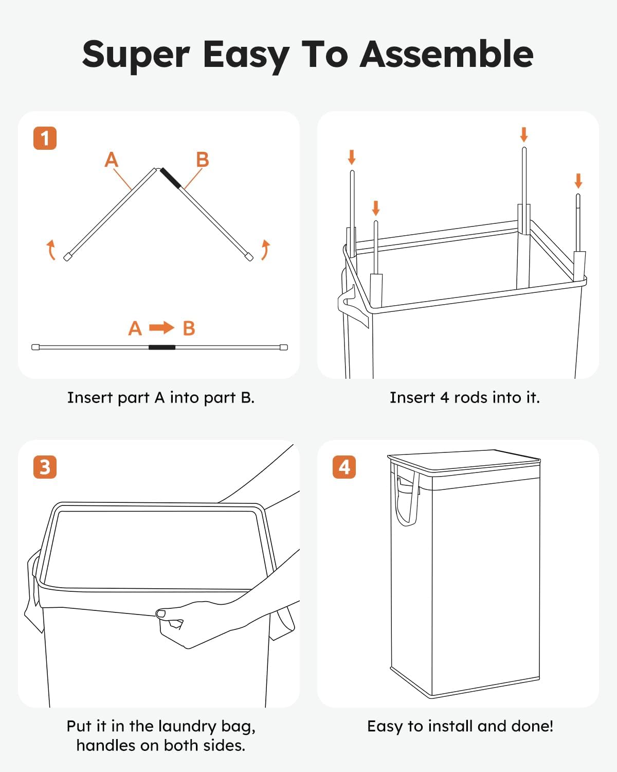 100L Laundry Hamper with Lid, Large Collapsible Laundry Basket