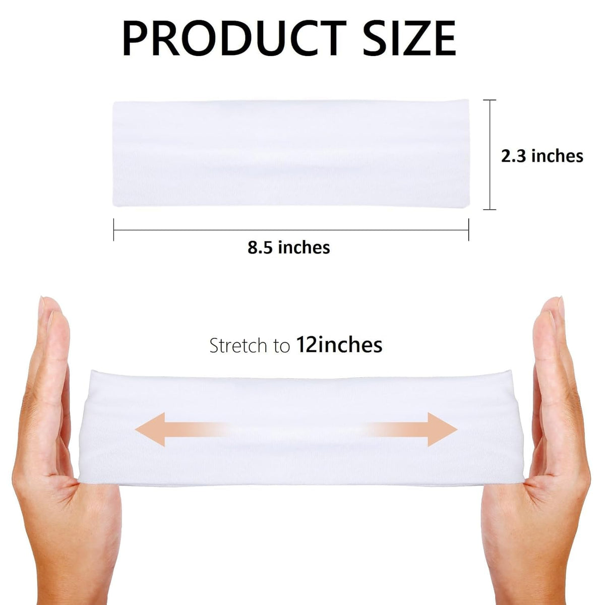 Pink Headbands for Women Valentines Day 16 Pack Elastic Hair Bands for Women' Hair Non Slip Soft Cloth Fabric Trendy Head Bands, White & Pink