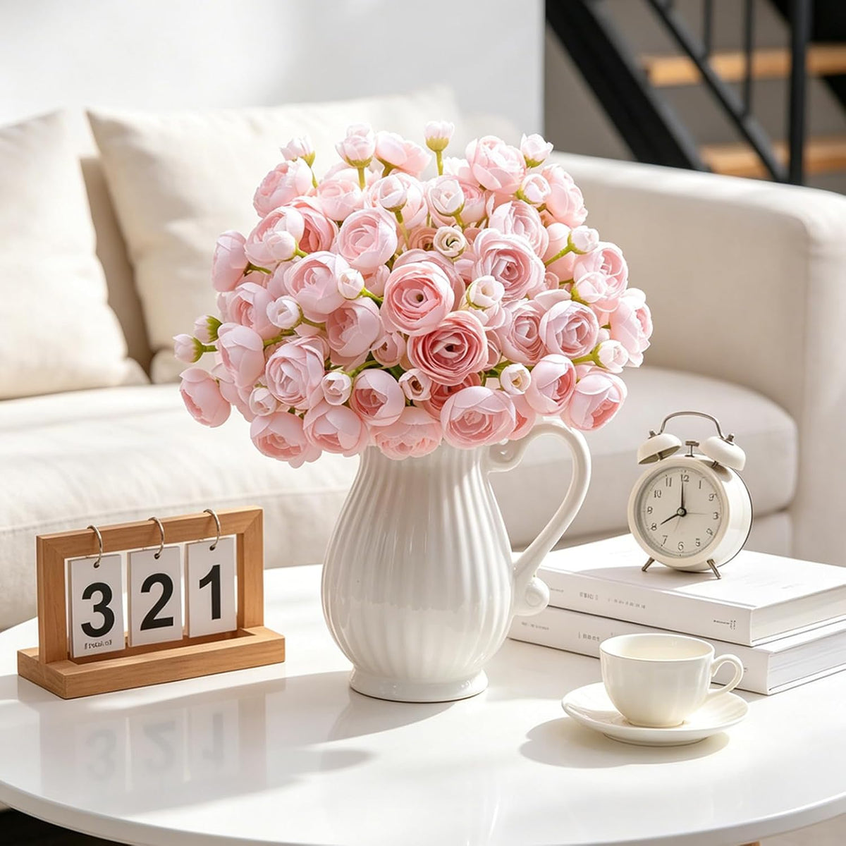 32Pcs Light Pink Ranunculus Artificial Flowers DIY Home Wedding