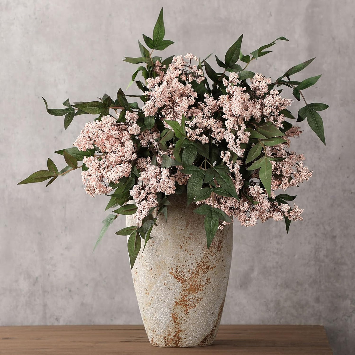 3 Pcs Fall Faux Berry Stem for Vase 35'' Pink Realistic Sedum Stem