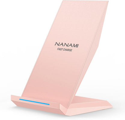 Wireless Charger - Wireless Charging Stand Compatible with iPhone 17/17 Air/16/15/14/13/12/11 Pro, 10W Phone Charger Dock Desktop Charging for Samsung Galaxy S26/S26+/S25/S24/S23/S22/S21/S20
