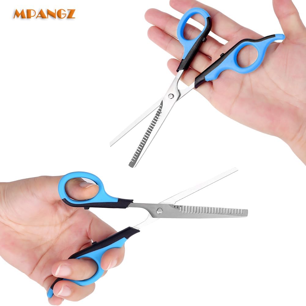 6.65" Pet Grooming Scissors, Professional Thinning Shears for Cat and Small Dogs' Faces and Eyes, 23 Teeth Stainless Steel Blender Scissors for Cats, Animal Face, Ear and Paw Hair