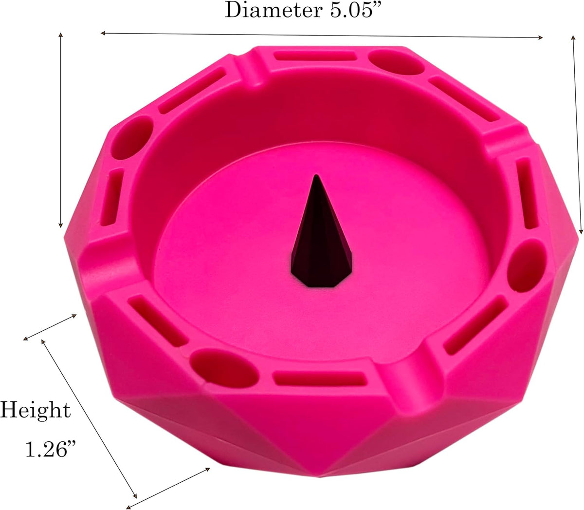 Portable Silicone Ashtray For Smoker Cigarette Accessories Heat Resistant (Pink Red)