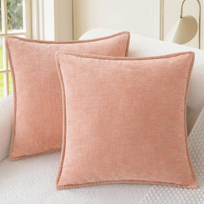 Decorative Couch Throw Pillow Covers 18 X 18 Inches Dusty Pink