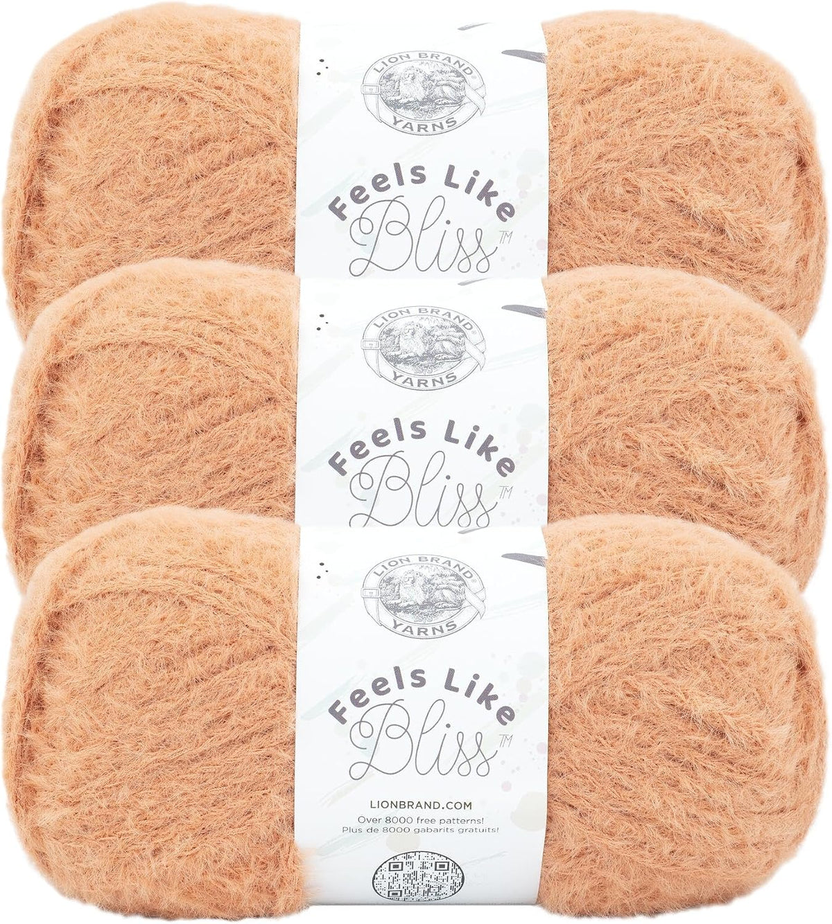 Feels Like Bliss Crochet Yarn, Peach, Orange, 3 Pack