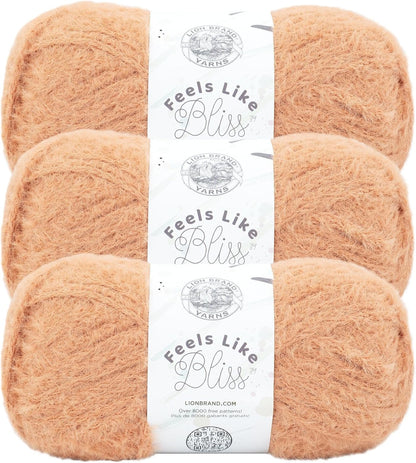 Feels Like Bliss Crochet Yarn, Peach, Orange, 3 Pack