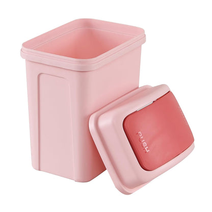 1.8 Gallon Pink Swing Top Garbage Can, Plastic Small Trash Can