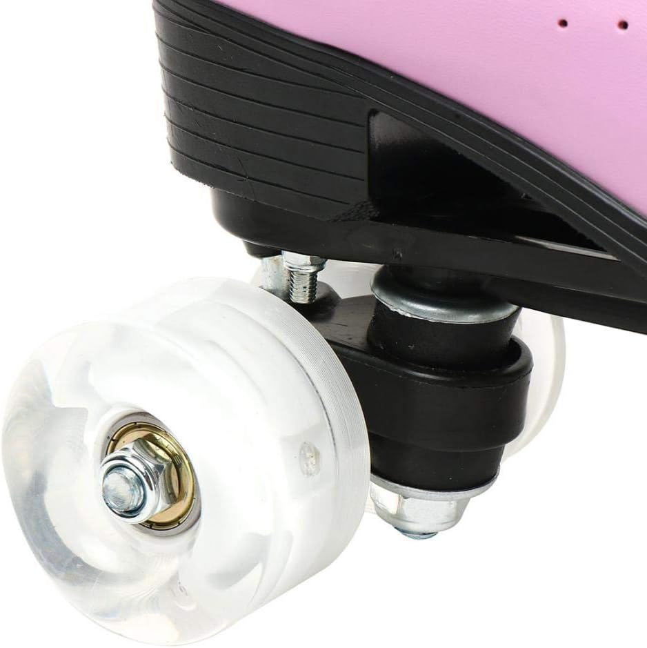 Roller Skates for Women Men Shiny Double Row Four Wheels Roller Skates Womens Roller Skates with Shoes Bag