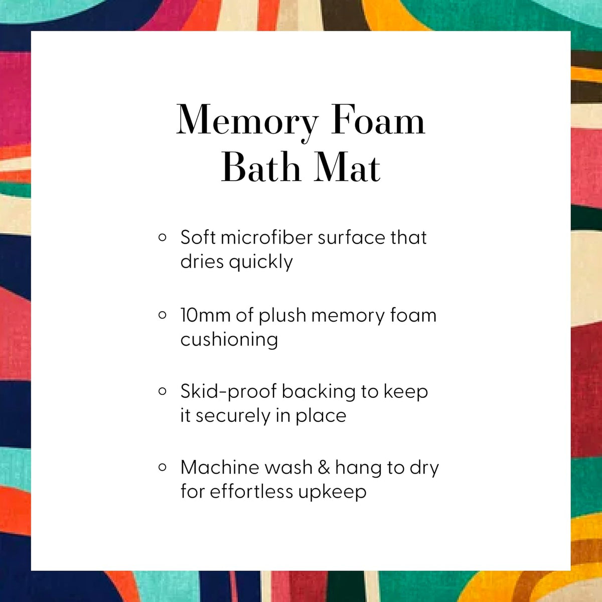 Bath Mat - Bathroom Decor by Megan Galante - Non-Slip Memory Foam Bathroom Rugs, Soft Microfiber, Machine Washable, 17" x 24", Crane Dance Mauve Pink