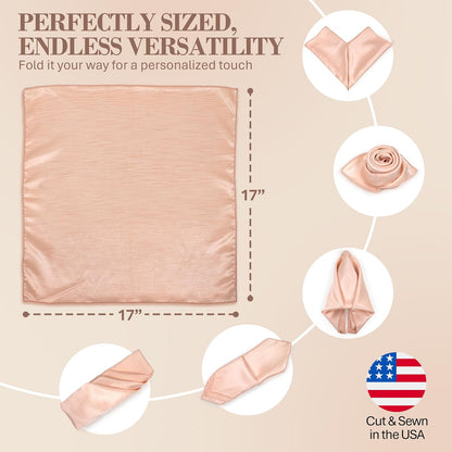 17x17-Inch Shantung Cloth Napkins, Ice Peach, Set of 120