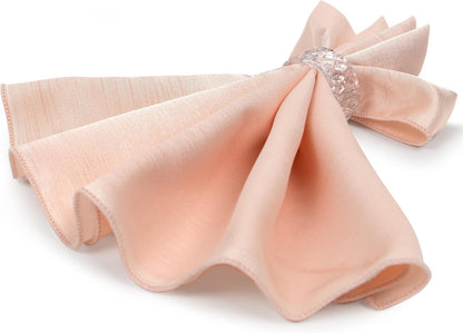 17x17-Inch Shantung Cloth Napkins, Ice Peach, Set of 120