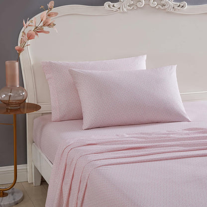 Full Size Cotton Percale Sheet Set with Pillowcases