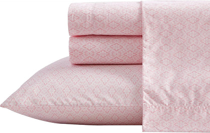 Full Size Cotton Percale Sheet Set with Pillowcases