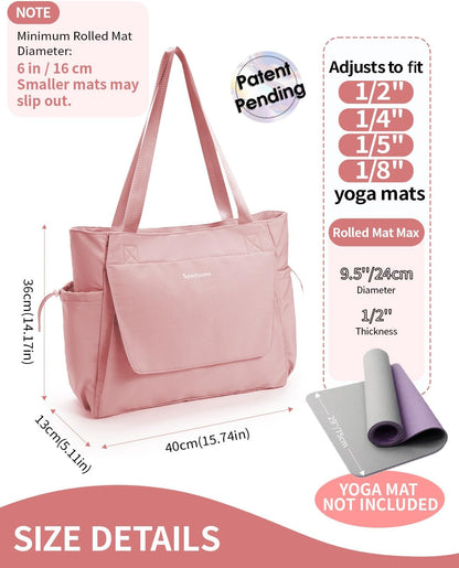 Yoga Mat Bag Waterproof Tote Gym Bag Mat Carrier W/Wet Pocket