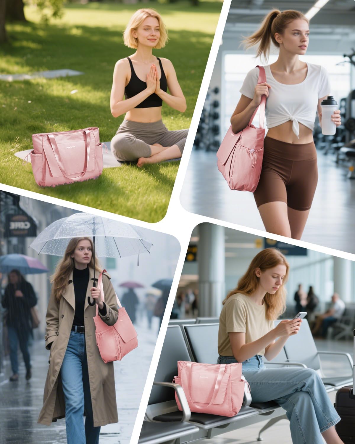 Yoga Mat Bag Waterproof Tote Gym Bag Mat Carrier W/Wet Pocket