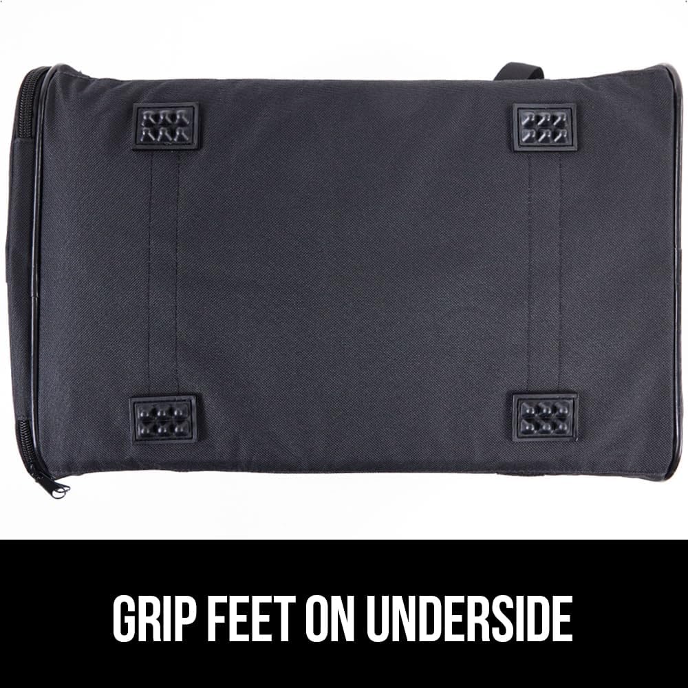 GORILLA GRIP Cat Carrier Travel Bag Up to 15 Lbs, Soft Collapsible Small Dog Carriers, Top and Side Entry Breathable Mesh, Grip Feet on Underside, Cozy Washable Waterproof Pad, Portable Kennel, Black