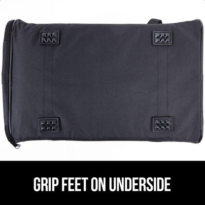 GORILLA GRIP Cat Carrier Travel Bag Up to 15 Lbs, Soft Collapsible Small Dog Carriers, Top and Side Entry Breathable Mesh, Grip Feet on Underside, Cozy Washable Waterproof Pad, Portable Kennel, Black