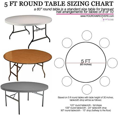 120 Inch Round Premium Polyester Tablecloth - Blush, Linen Table Cloth for Standard Round Tables
