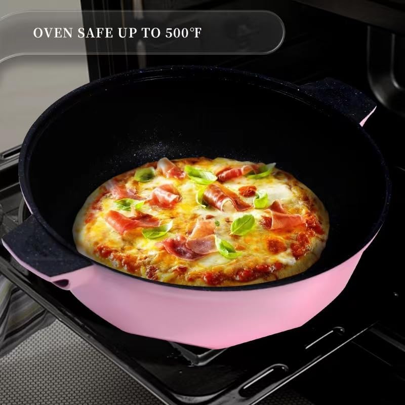11 Inch Nonstick Frying Pan with Lid,8-in-1 Multipurpose Cookware