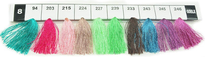 Silk Thread by Shade No for Jewelry, Tassel Making, Embroidery, Crafts, Shiny Soft Thread Spools - Pink - 203