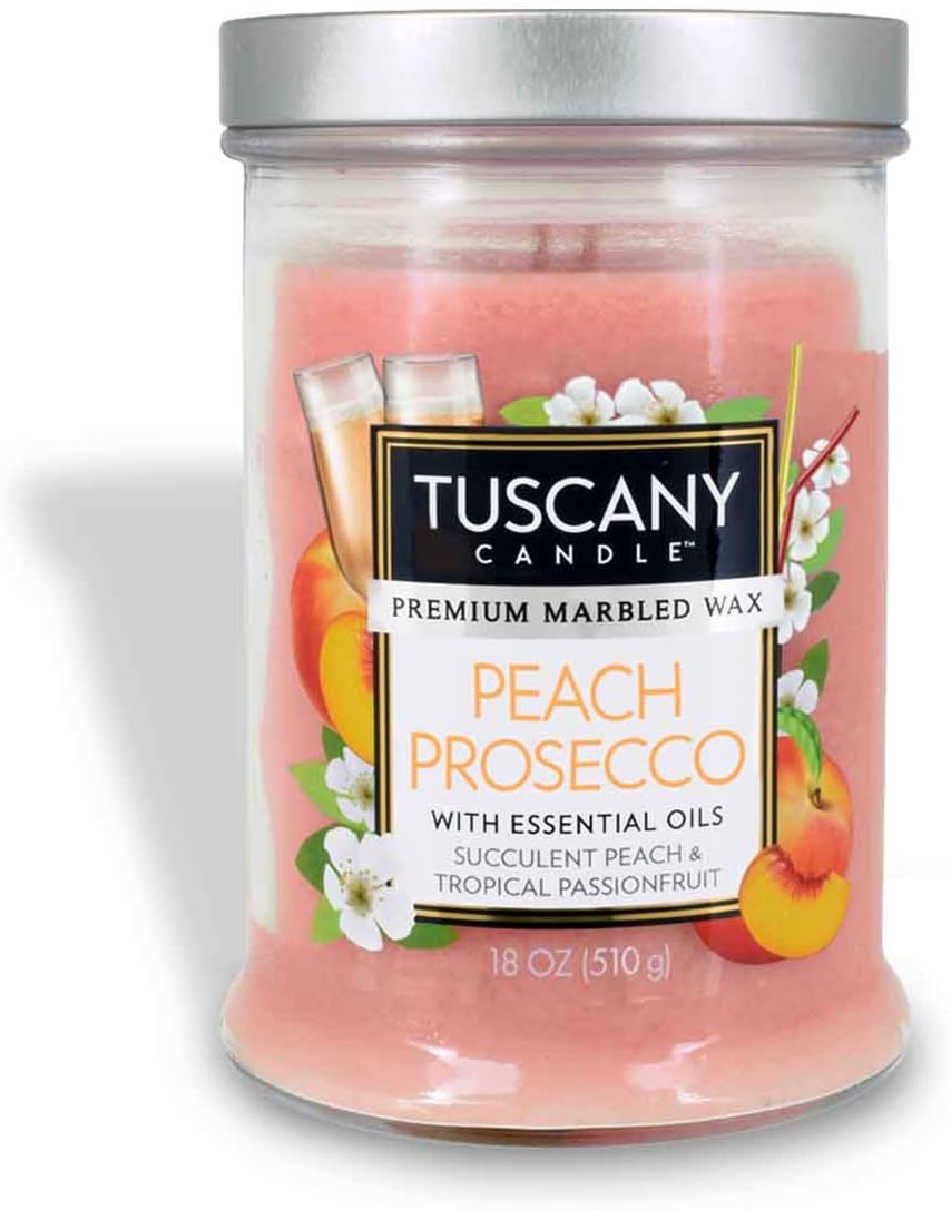 Peach Prosecco Long-Lasting Scented Jar Candle, 18 oz