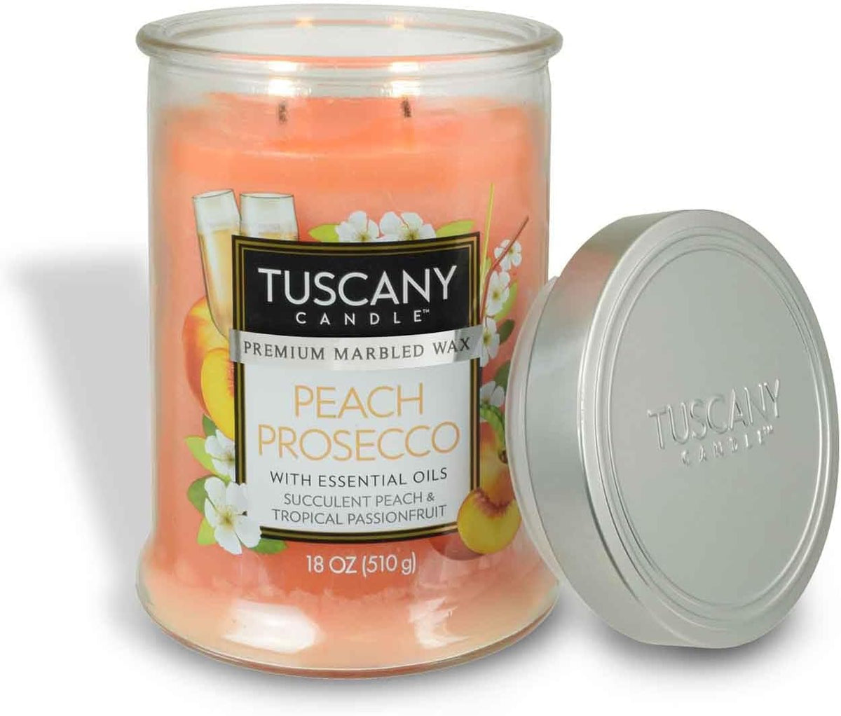 Peach Prosecco Long-Lasting Scented Jar Candle, 18 oz