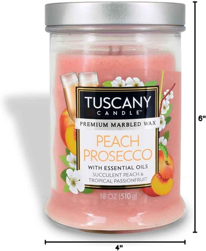 Peach Prosecco Long-Lasting Scented Jar Candle, 18 oz