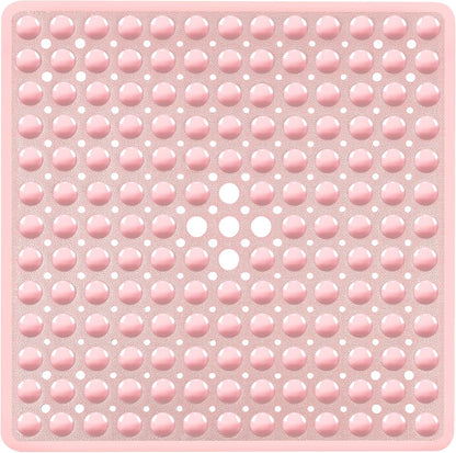 Square Shower Mat Bathtub Mat Tub Bath Mat Non Slip Pink 21"x21"