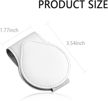Magnetic Sunglass Holder for Visor, PU Leather Car Organizer, Universal Accessory (Pink)