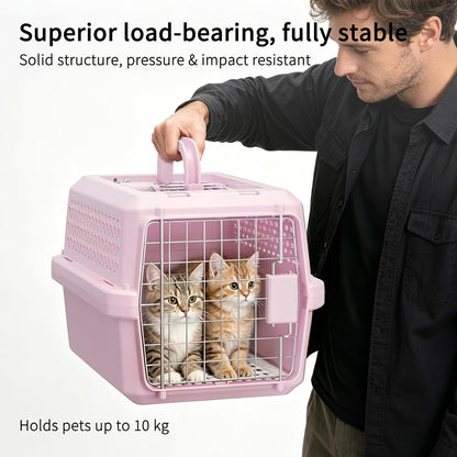 XS Hard Pet Carrier: Travel Crate for Small Cats & Dogs 10 lbs