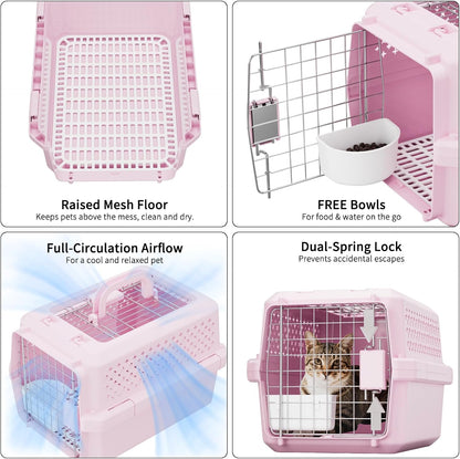 XS Hard Pet Carrier: Travel Crate for Small Cats & Dogs 10 lbs