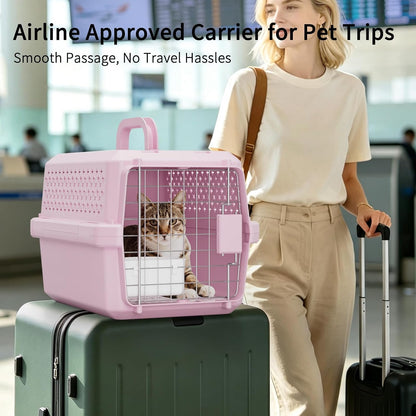 XS Hard Pet Carrier: Travel Crate for Small Cats & Dogs 10 lbs