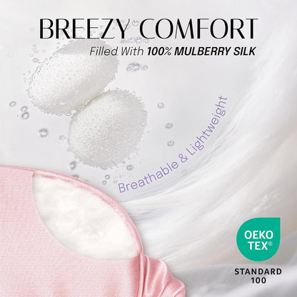 100% Mulberry Silk Sleep Mask for Women - Zero-Pressure Blackout