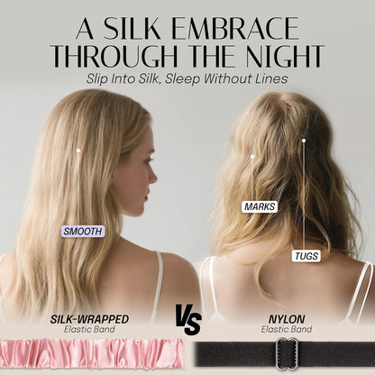 100% Mulberry Silk Sleep Mask for Women - Zero-Pressure Blackout