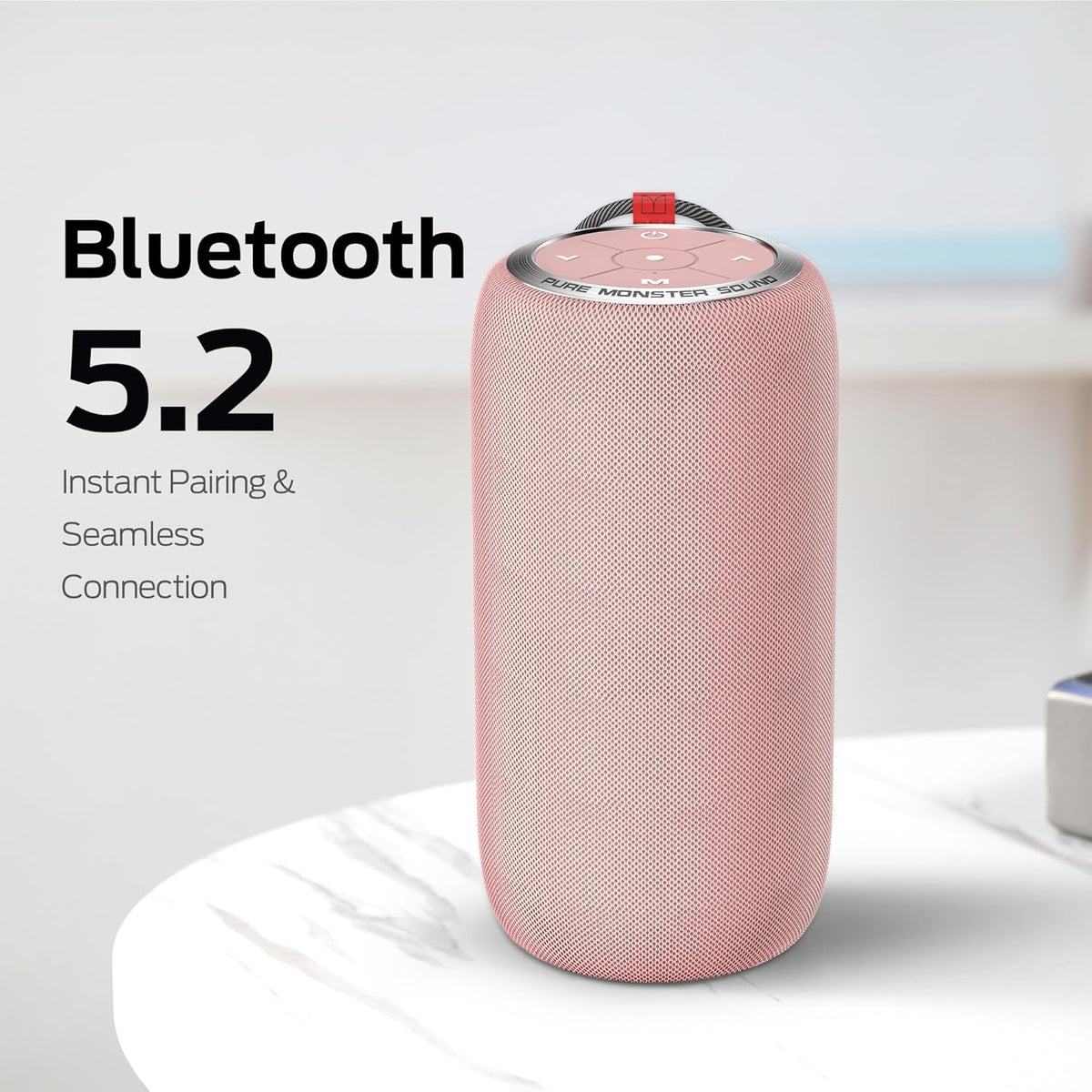 S310 Upgraded Bluetooth Speaker, 30W Portable Speaker, 360° Stereo Sound with Punchy bass, TWS Pairing, IPX6 Waterproof, Bluetooth 5.2, 24H Playtime, Perfect for Home, Outdoor, Beach, Pink