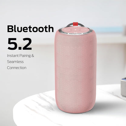 S310 Upgraded Bluetooth Speaker, 30W Portable Speaker, 360° Stereo Sound with Punchy bass, TWS Pairing, IPX6 Waterproof, Bluetooth 5.2, 24H Playtime, Perfect for Home, Outdoor, Beach, Pink