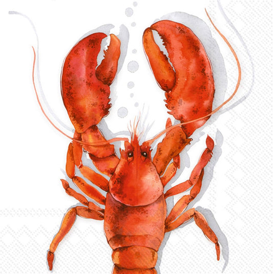 IHR Ideal Home Range - Paper Napkins LOBSTER coral 20-Count 3-Ply Lunch Napkins 6.5 x 6.5 inches