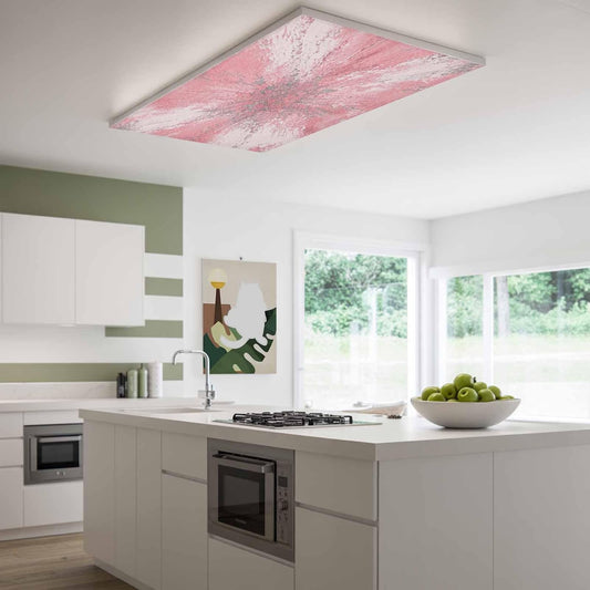 Pink Ombre Fluorescent Light Covers 3 Pack Abstract Blush Pink Grunge Splatter Style Industrial Magnetic Fluorescent Ceiling Lights Filters for Office Classroom Home Drop Ceiling 4x2 Feet